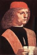 LEONARDO da Vinci Portrat of a musician oil on canvas